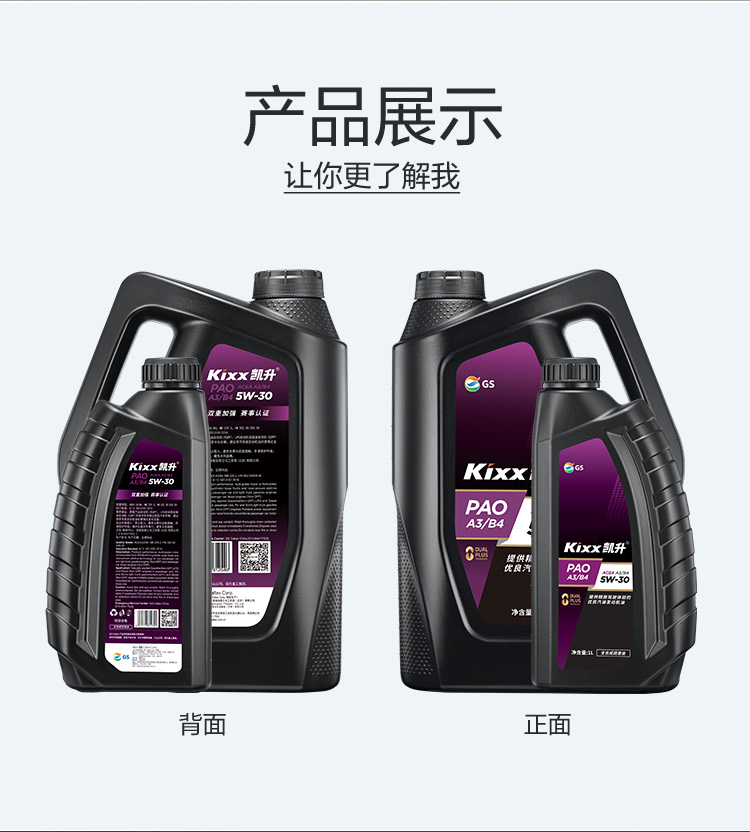 GS (Kixx) 凱升PAO全合成機(jī)油 5W-30 A3B4級(jí) 黑凱系列 1L-第5張圖片-鄭州市冠恒貿(mào)易有限公司【官方網(wǎng)站】-車用潤滑油服務(wù)專家